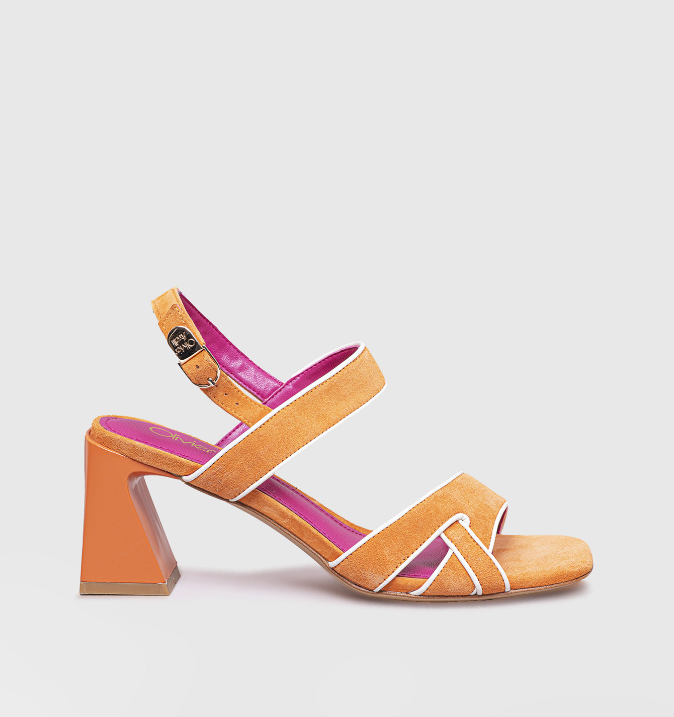 Women Orange Heels 24S37-01