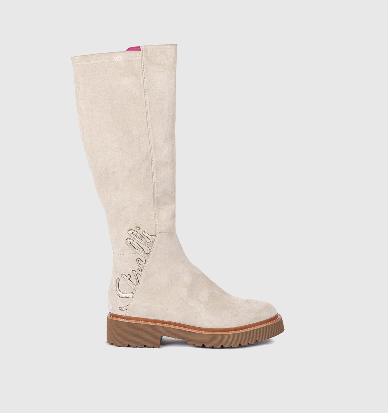 Women beige boots 24W04-02