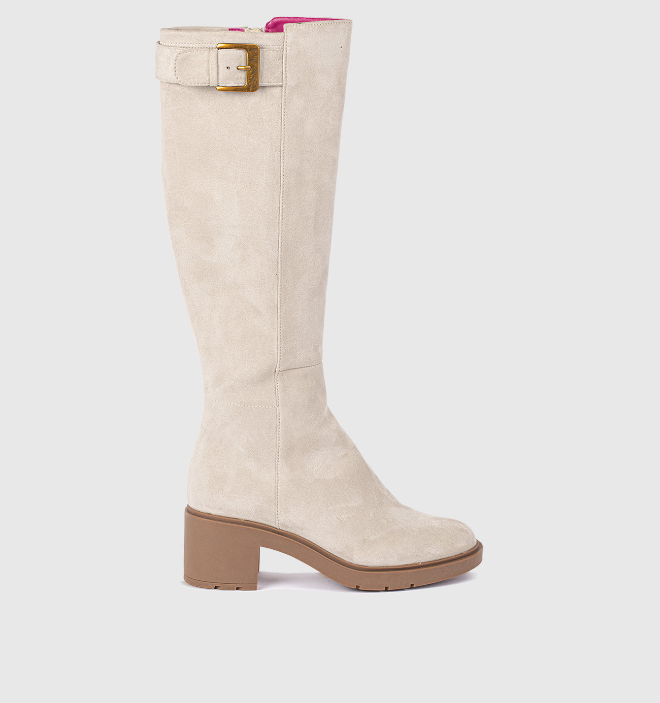 Women beige boots 24W24-03