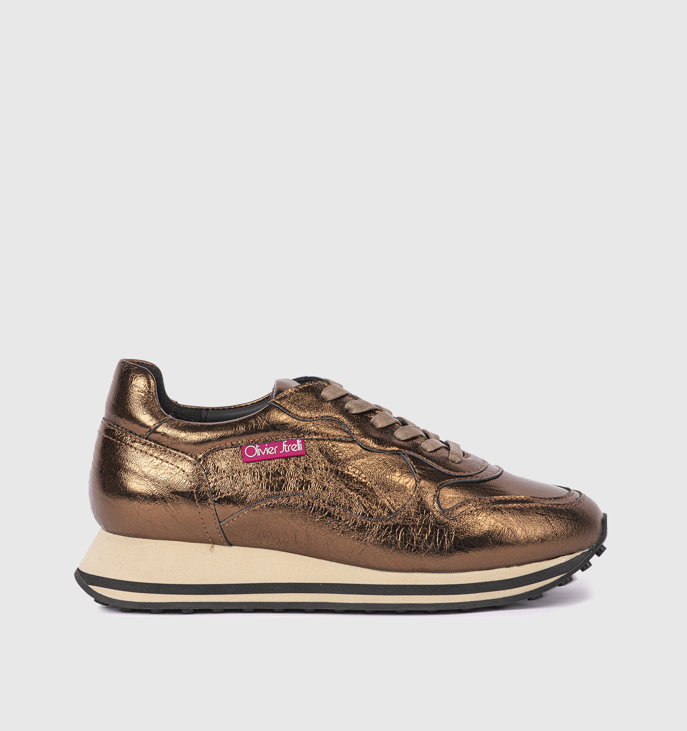 Dames bronzen sneakers 24W56-03