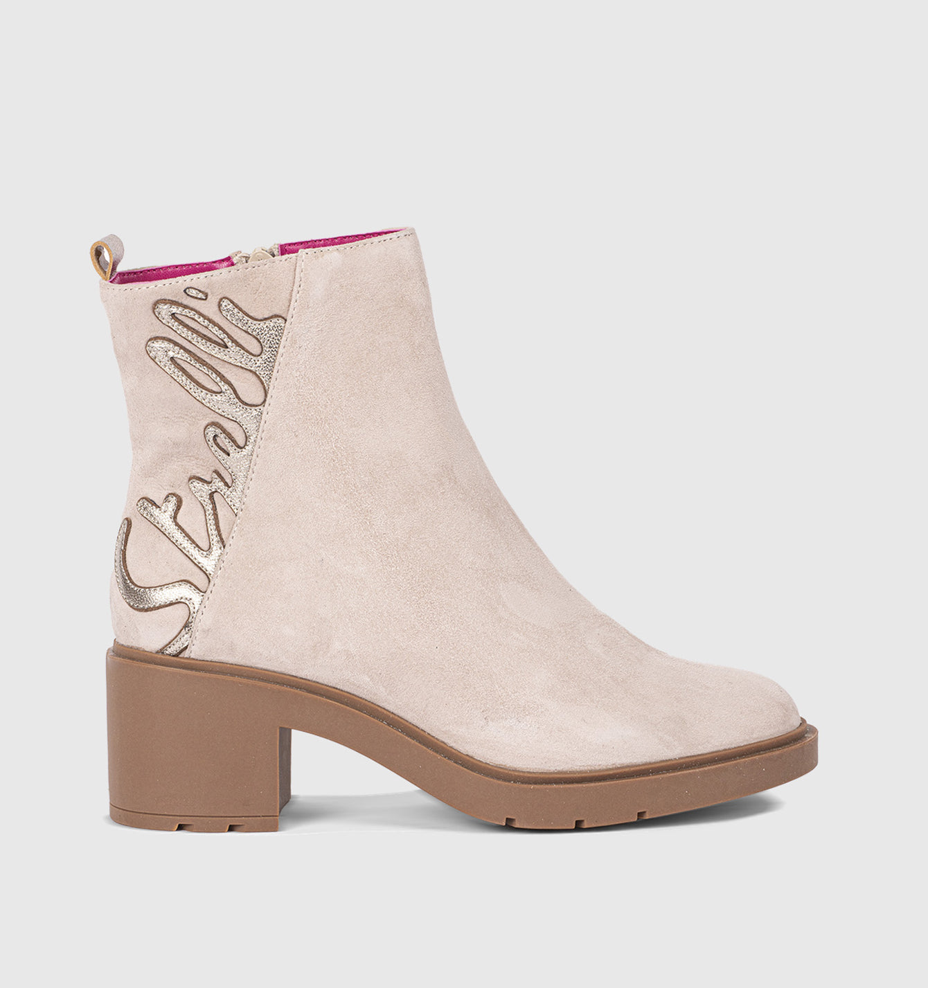 Women beige boots 24W20-02